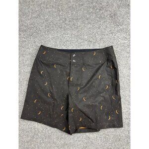 Wild Rye Shorts Womens 8 Black Moon Star Print Mountain Bike MTB Zip Pocket